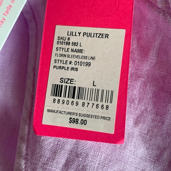 Lilly Pulitzer Florin Sleeveless Linen Top - Picture 4 of 4